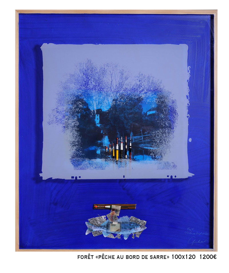 5 – Forêt « Pêche au bord de Sarre » 100x120cm